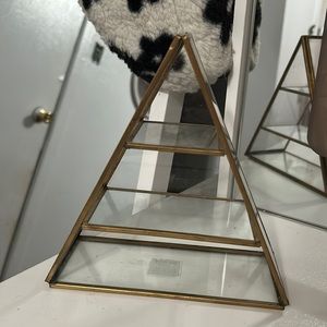 Glass Triangle Shelf Cabinet